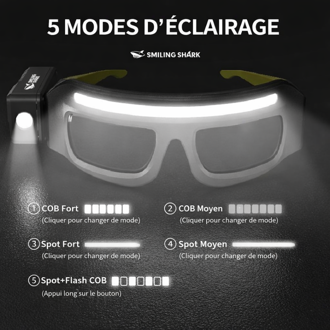 Lunettes LED Lumineuses Rechargeables